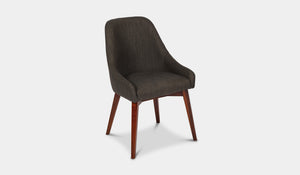 indoor dining chair dark timber leg charcoal