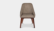Load image into Gallery viewer, indoor dining chair grey fabric dark leg