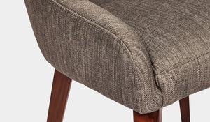 grey chair good lower back support with dark timber legs