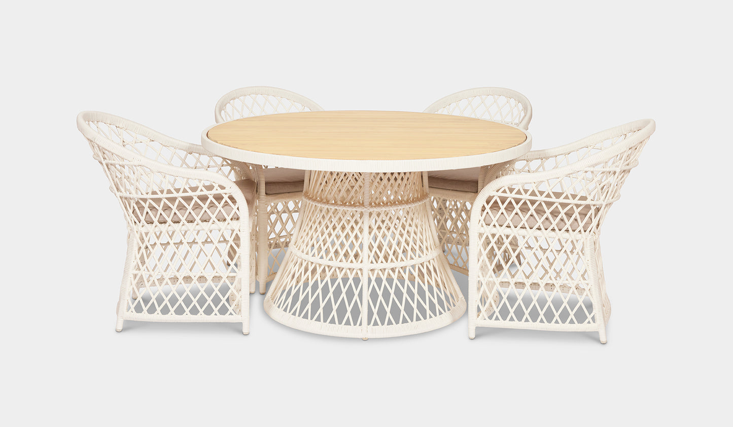 Havana Round Dining Table 140cm White