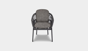 ibiza rope outdoor dining chair charcoal