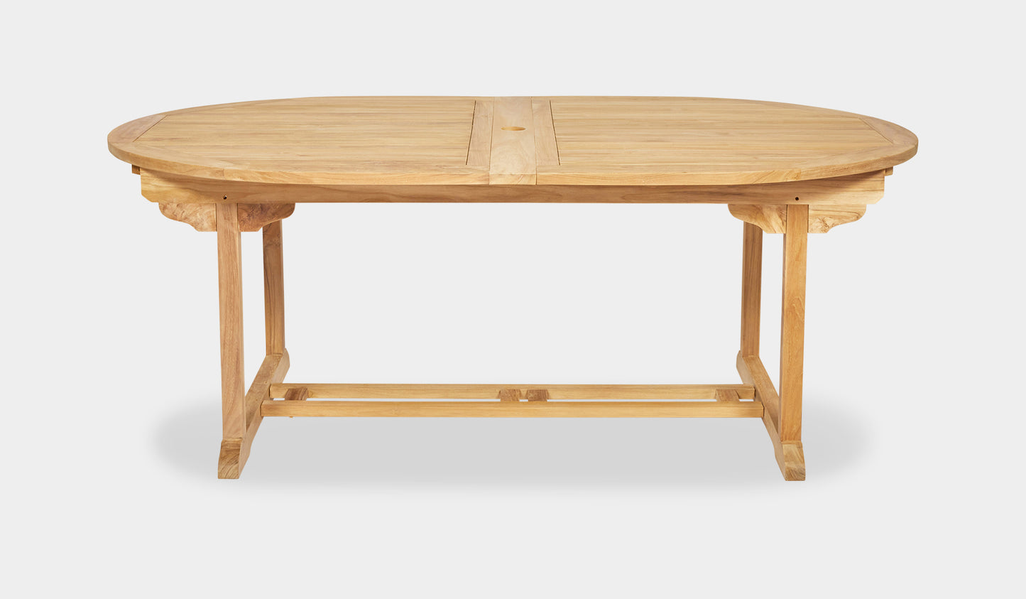 Teak Oval Double Extending Table 200/300cm