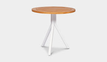 Load image into Gallery viewer, teak bistro outdoor round table white