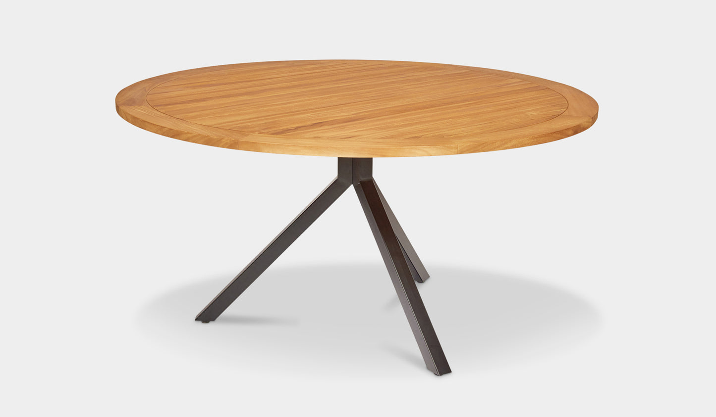Rockdale Round Teak Table Black 150cm