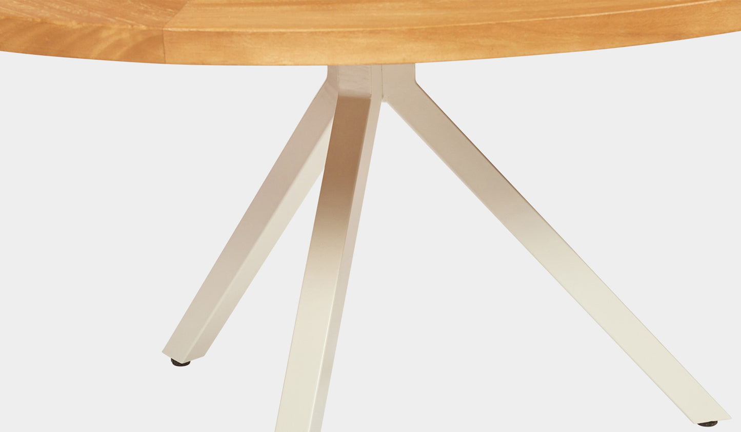 Rockdale Round Teak Table White 150cm