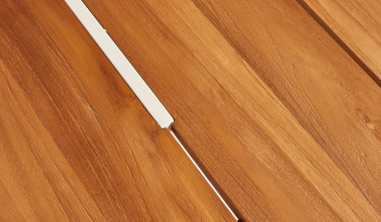 Rockdale Dining Table White 300cm Reclaimed Teak Look a Like Natural Rustic