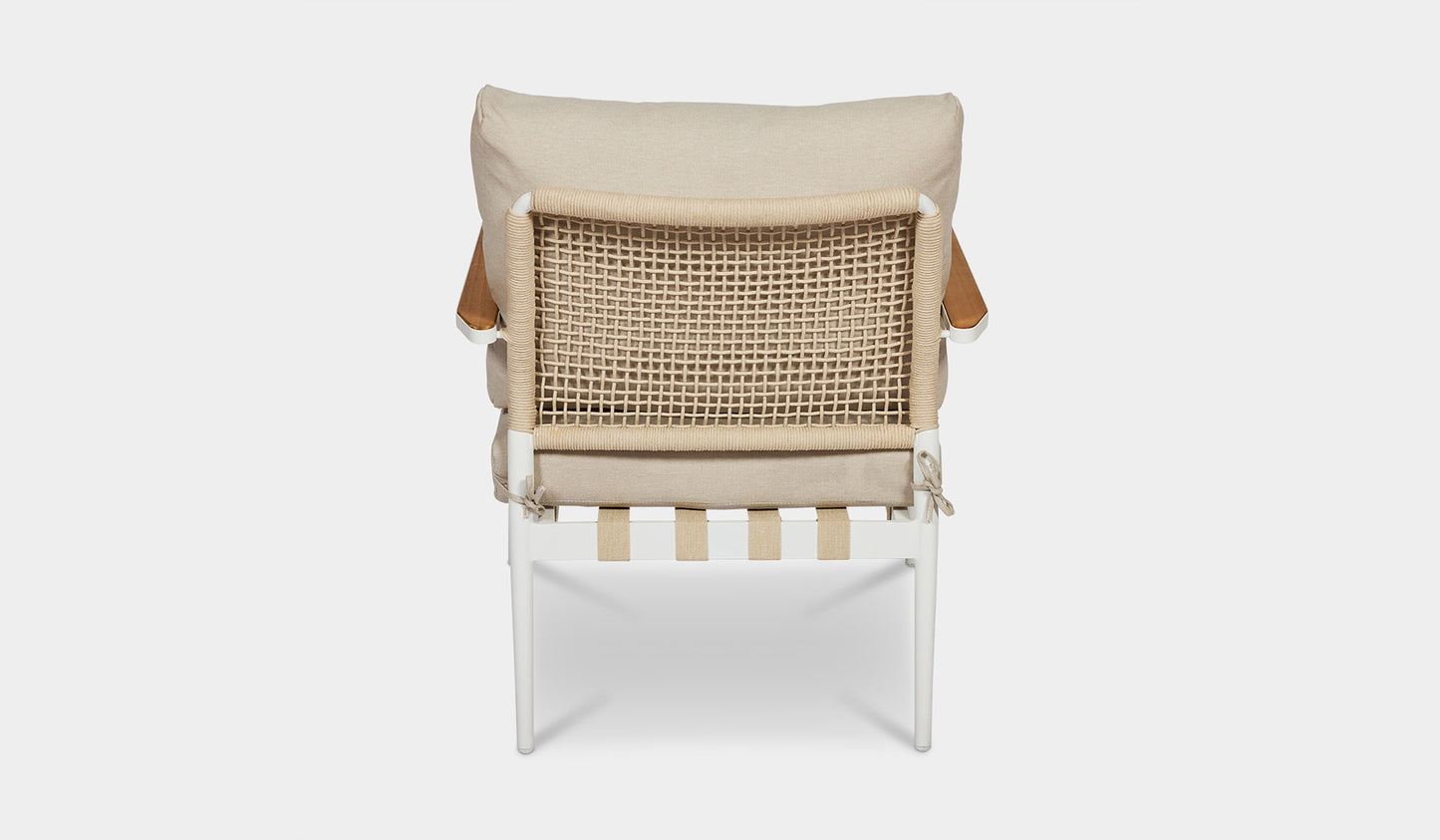 Santiago 1 Seater Rope Sofa White