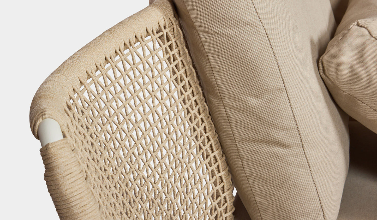 Santiago 3 Seater Rope Sofa White