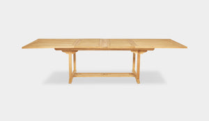 teak double extension table 2-3m