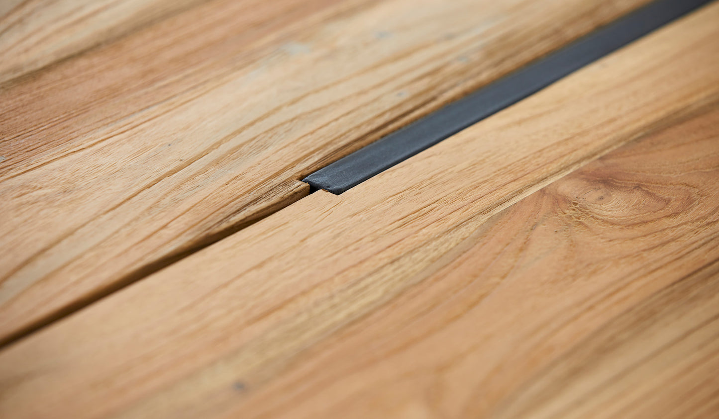 Miami Bench Reclaimed Teak Black 200cm