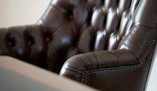Load image into Gallery viewer, Chesterfield-Leather-Presidents-Swivel-Office-Chair-r6