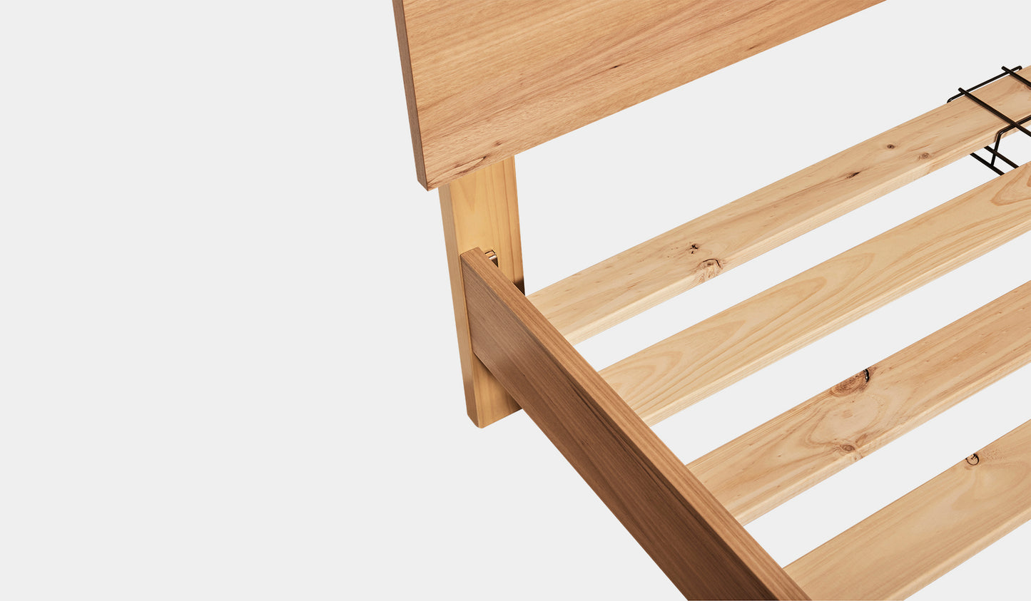 Jannali Queen Bed Floating Base Blackhole Blackbutt