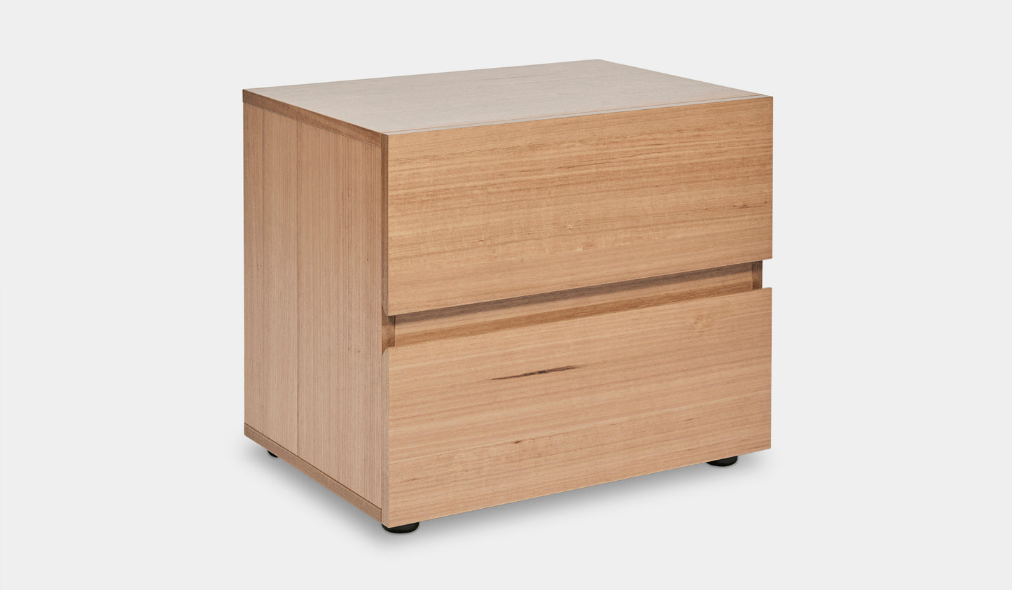 Jannali 2 Drawer Bedside Table Blackhole Blackbutt