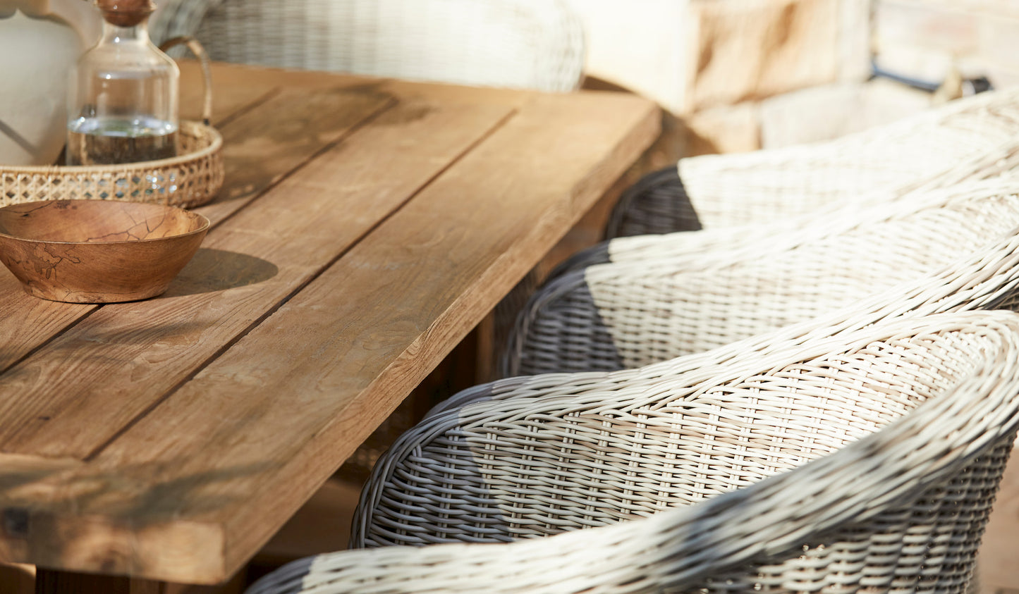 Vinegard Reclaimed Teak Rectangle Dining Table 300cm