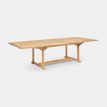 Load image into Gallery viewer, Teak Rectangle Double Extending Table 200/300cm