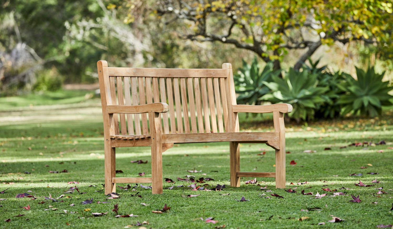 teak outdoor bench