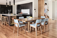 Load image into Gallery viewer, messmate indoor dining setting with valencia counter stools in teak
