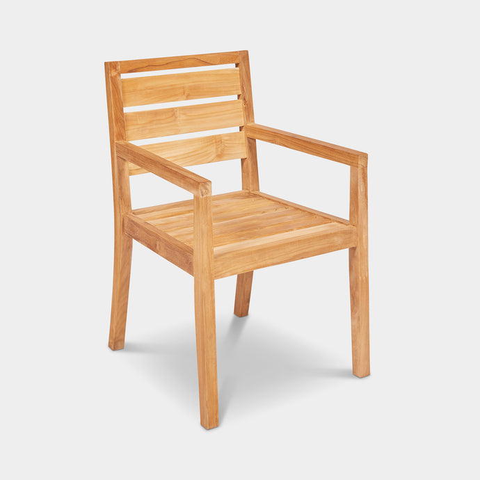 Carmelino outdoor dining chair with arm