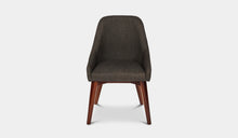 Load image into Gallery viewer, indoor dining chair dark timber leg charcoal seat