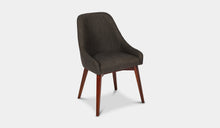 Load image into Gallery viewer, indoor dining chair dark timber leg charcoal