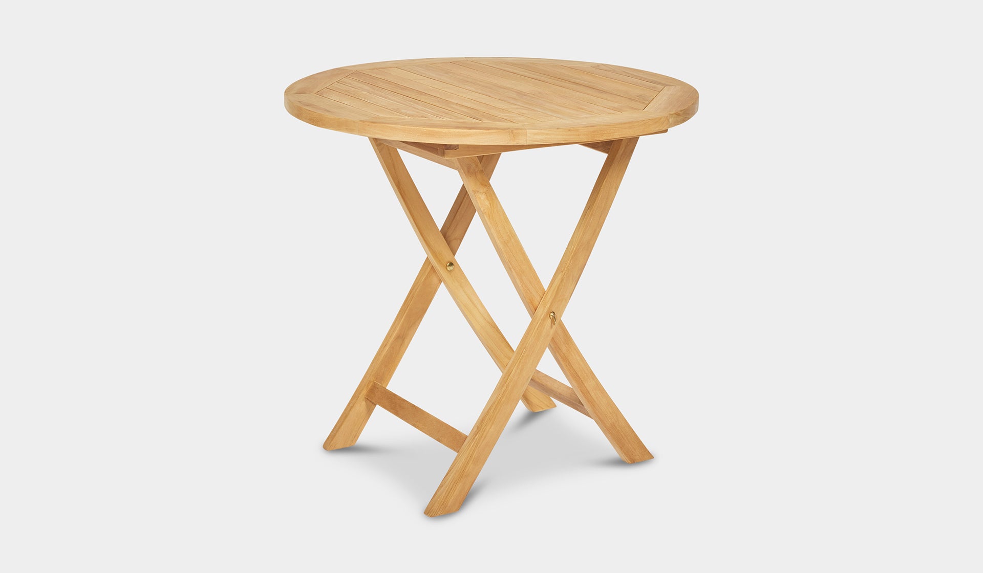 Round Teak Folding Dining Table 80cm – Woodbury Furniture