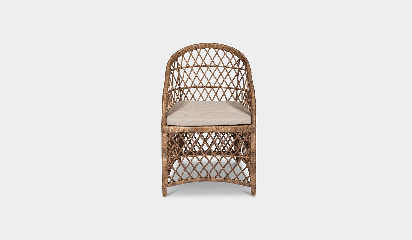 havana wicker outdoor dining chair natural