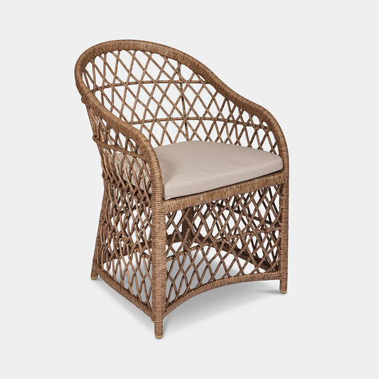 Havana dining chair outdoor rattan grey