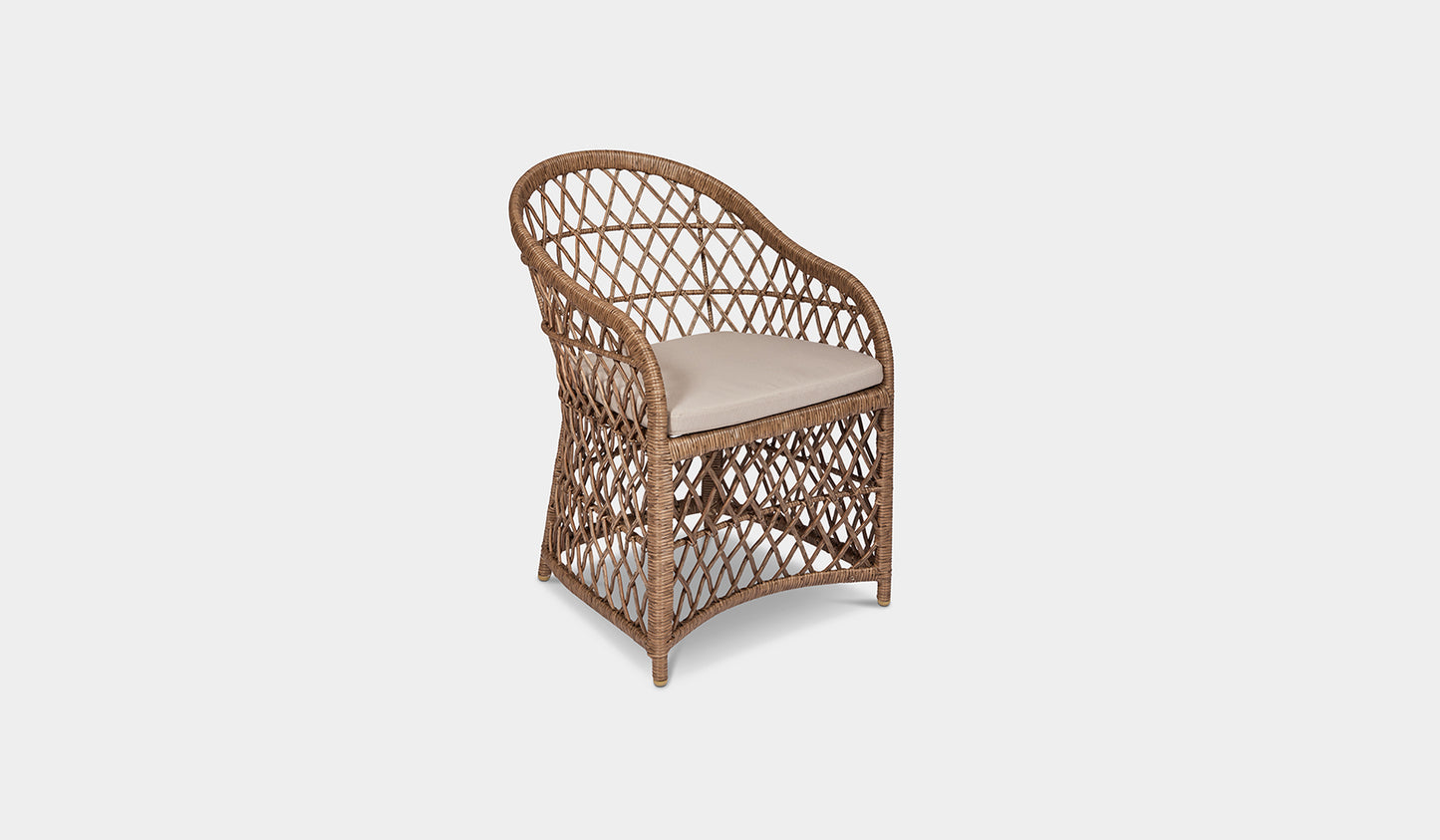 havana rattan grey wicker outdoor dining chair