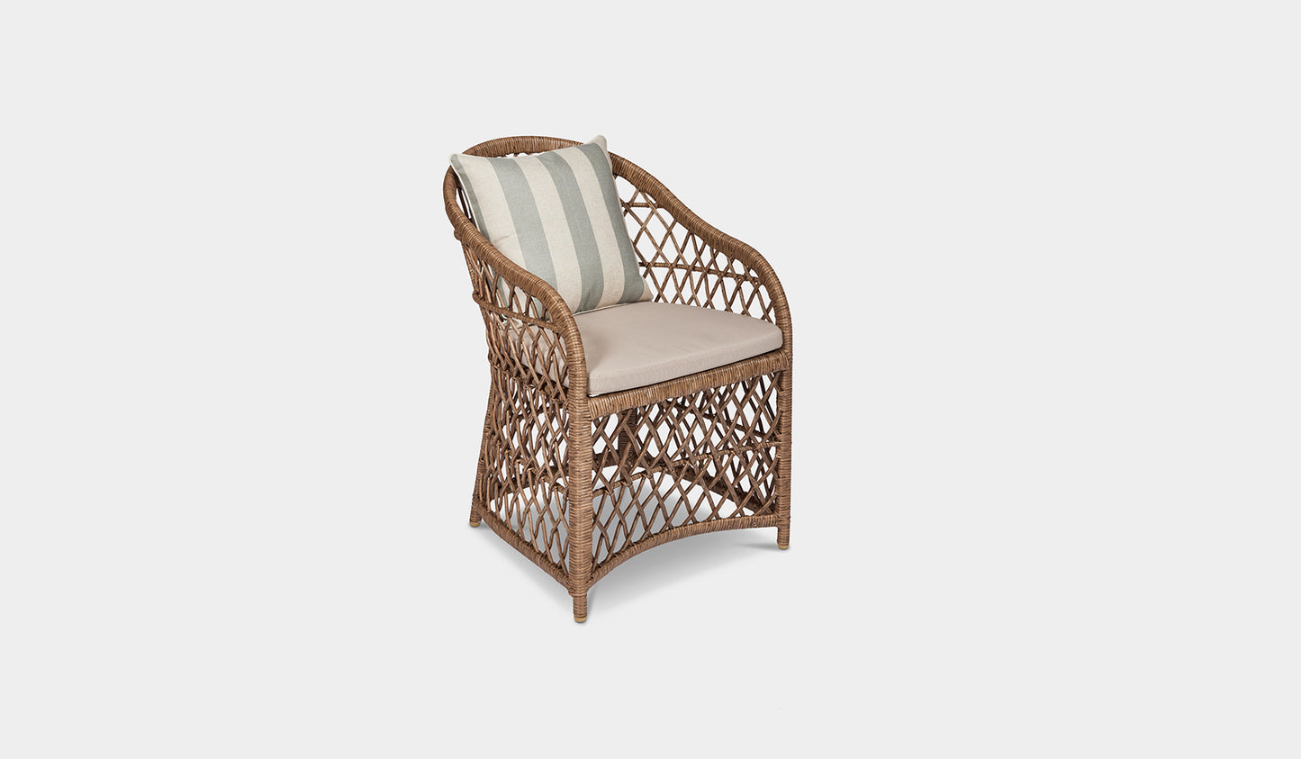 natural havana dining chair outdoor with cushion