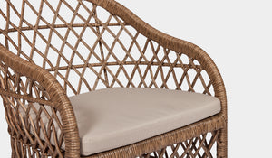 havana outdoor dining chair rattan grey 