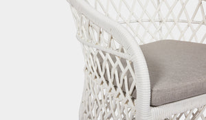 synthetic wicker outdoor chair white