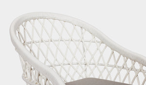 white outdoor wicker chair