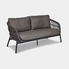 Load image into Gallery viewer, charcoal 2 seater rope sofa