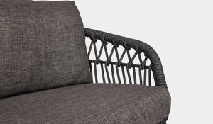 charcoal sofa 2 seater rope