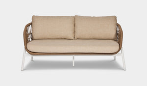 ibiza 2 seater sofa white and beige