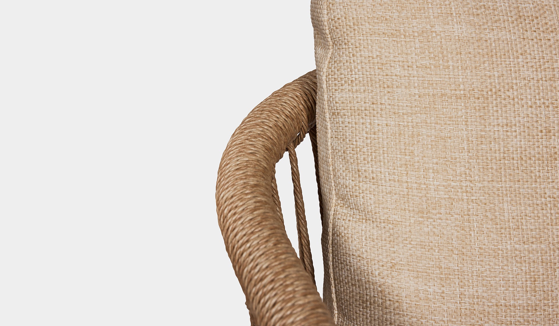 rope sofa beige cushion