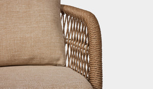 rope and beige outdoor sofa 2 seater