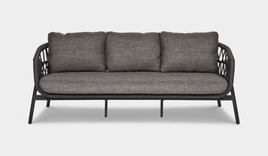 ibiza 3 seater sofa in charcoal