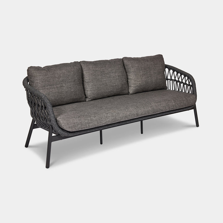 charcoal 3 seater outdoor lounge