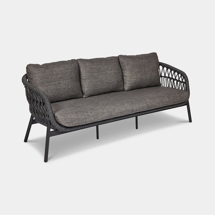 charcoal 3 seater outdoor lounge