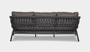 rope ibiza 3 seater sofa in charcoal