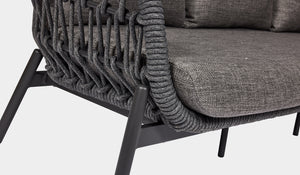 charcoal rope sofa 3 seater