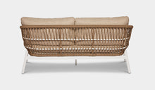 Load image into Gallery viewer, 3 seater outdoor sofa rope and white