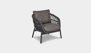 charcoal rope 1 seater sofa