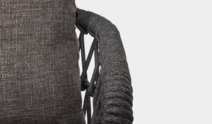 charcoal rope arm chair