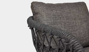 rope sofa 1 seater in charcoal