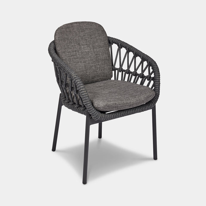 ibiza outdoor dining chair charcoal