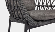 Load image into Gallery viewer, charcoal coloured rope outdoor dining chair