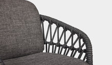Load image into Gallery viewer, rope dining chair charcoal and aluminium 