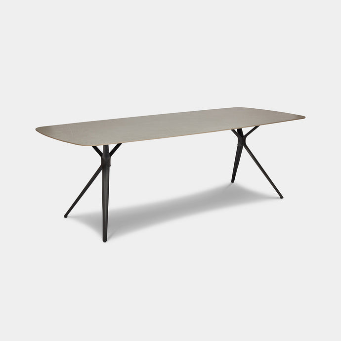 Charcoal sintered stone outdoor dining table 240cm